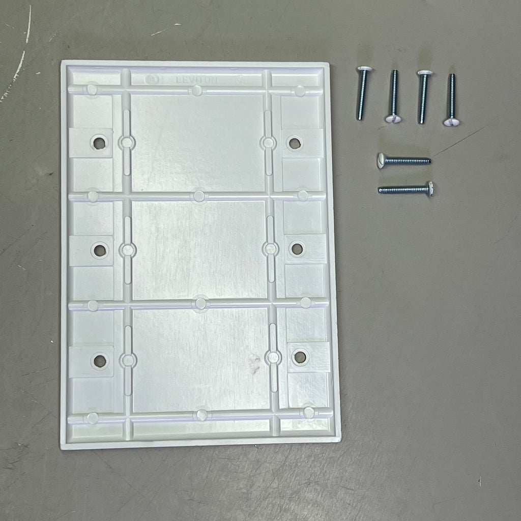 LEVITON (5 PACK) 3 Gang Blank Wall Plate Standard Sz White 88033
