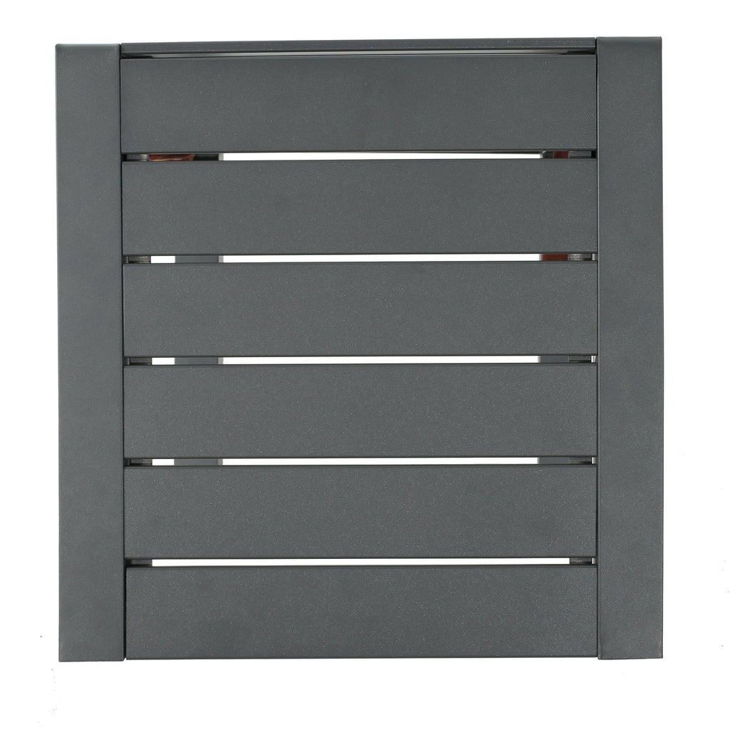 Outdoor C-Shape Side Table Aluminum Gray 14.5x15x24