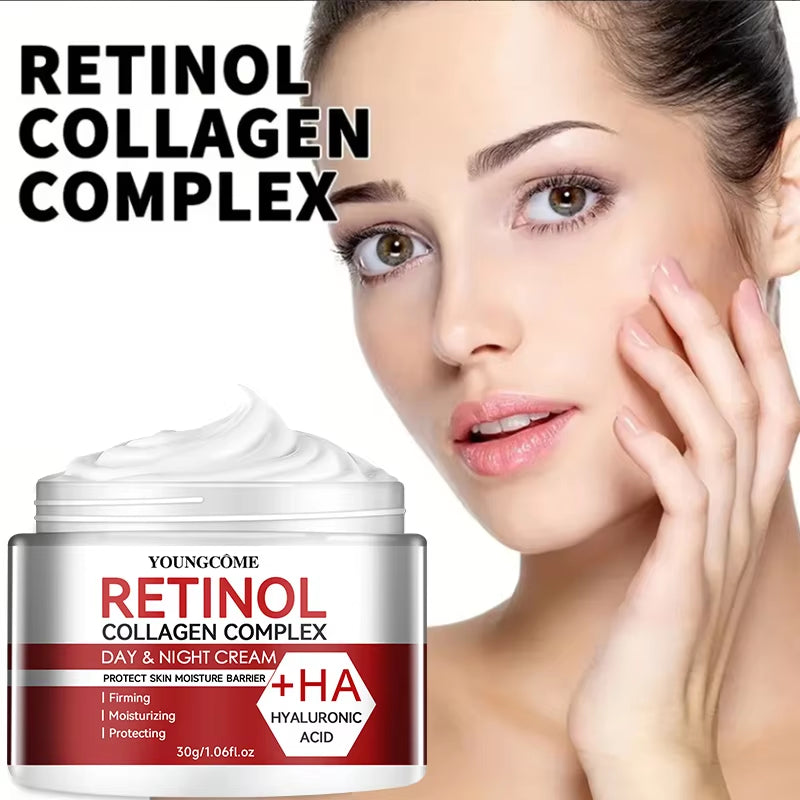 Revitalizing Retinol Collagen Moisturizing Cream for Deep Hydration & Skin Repair - Perfect for Dry, Aging Skin