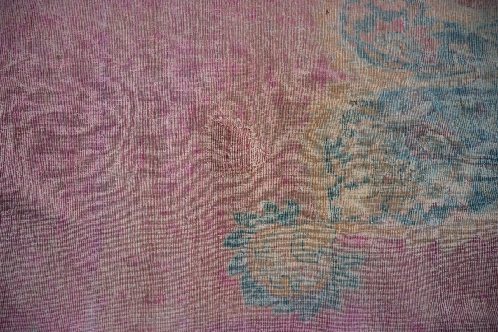 12x18.5 Antique Distressed Kermanshah Carpet