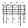 Metal Garden Rustproof Trellis For Climbing Plants Outdoor Flower Support