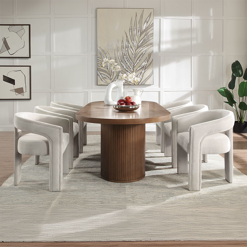 Gamarya - Dining Table - Dark Oak