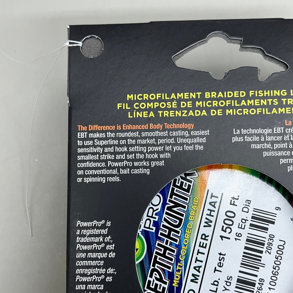 POWER PRO Microfilament Braided Fishing Line 65lbsx1500FT Multicolor 21100650500