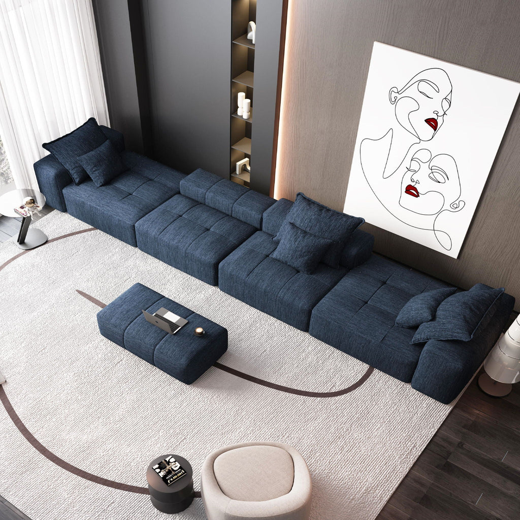 Modern Oversized Diy Combination Modular Sectional Sofa With Pillows