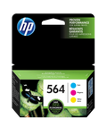 New, Pre-Owned - 564 Standard Yield Cyan, Magenta, Yellow ink cartridges-3 Pack