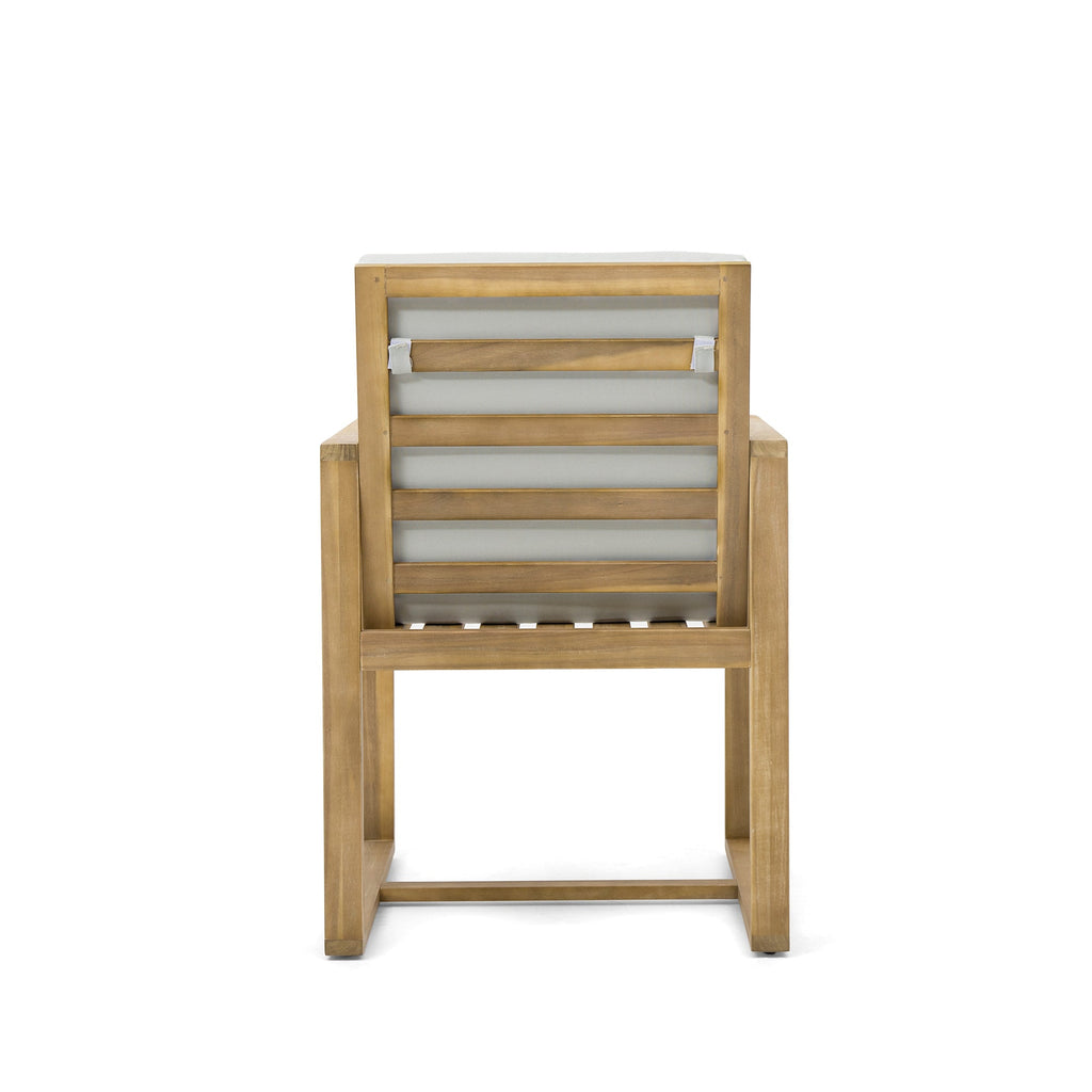 Outdoor Dining Chair Acacia Wood Set of 2