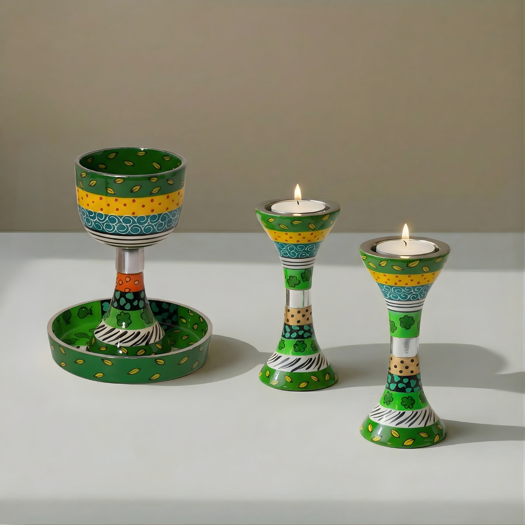 Unique Artistic Luxury Shabbat Set – Premium Shabbat Series