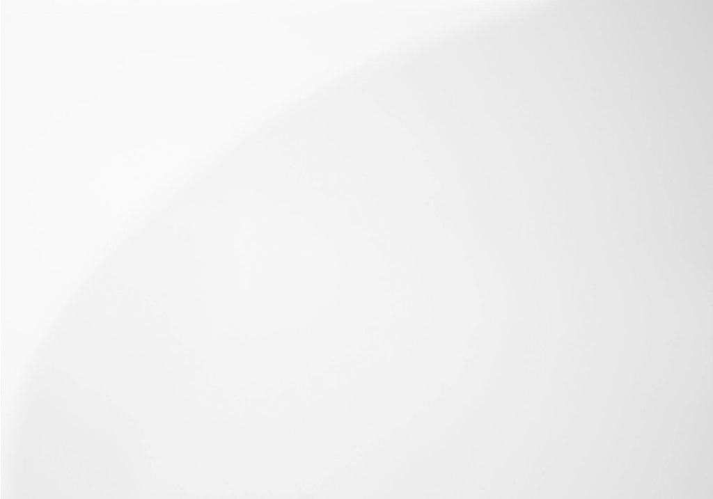 Accent Table, C - Shaped Glossy Contemporary & Modern - White