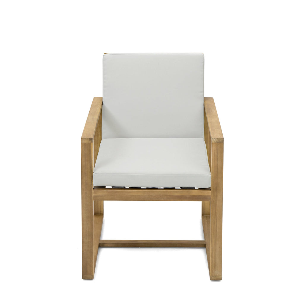 Outdoor Dining Chair Acacia Wood Set of 2