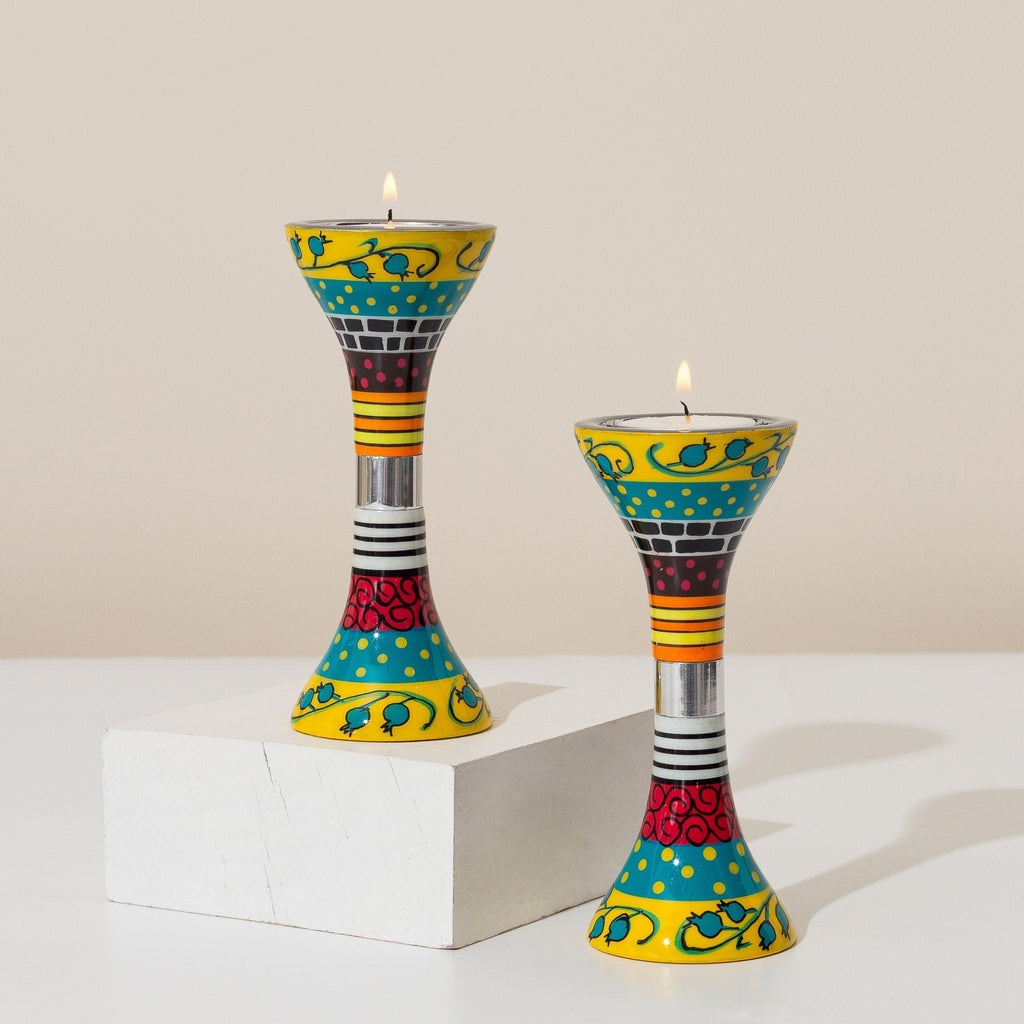 Modern Handcrafted Judaica Candle Holder – Premium Short Series
