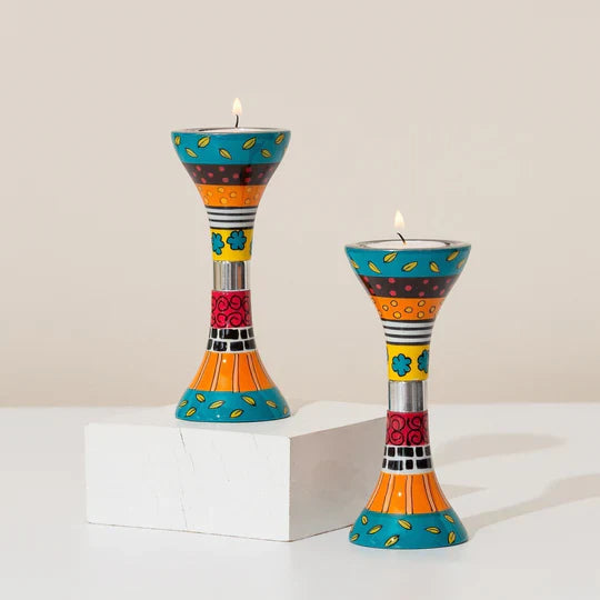 Handmade Colorful Candle Holder – Premium Short Series