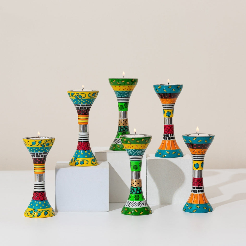 Handmade Judaica Candle Holder – Premium Short Series