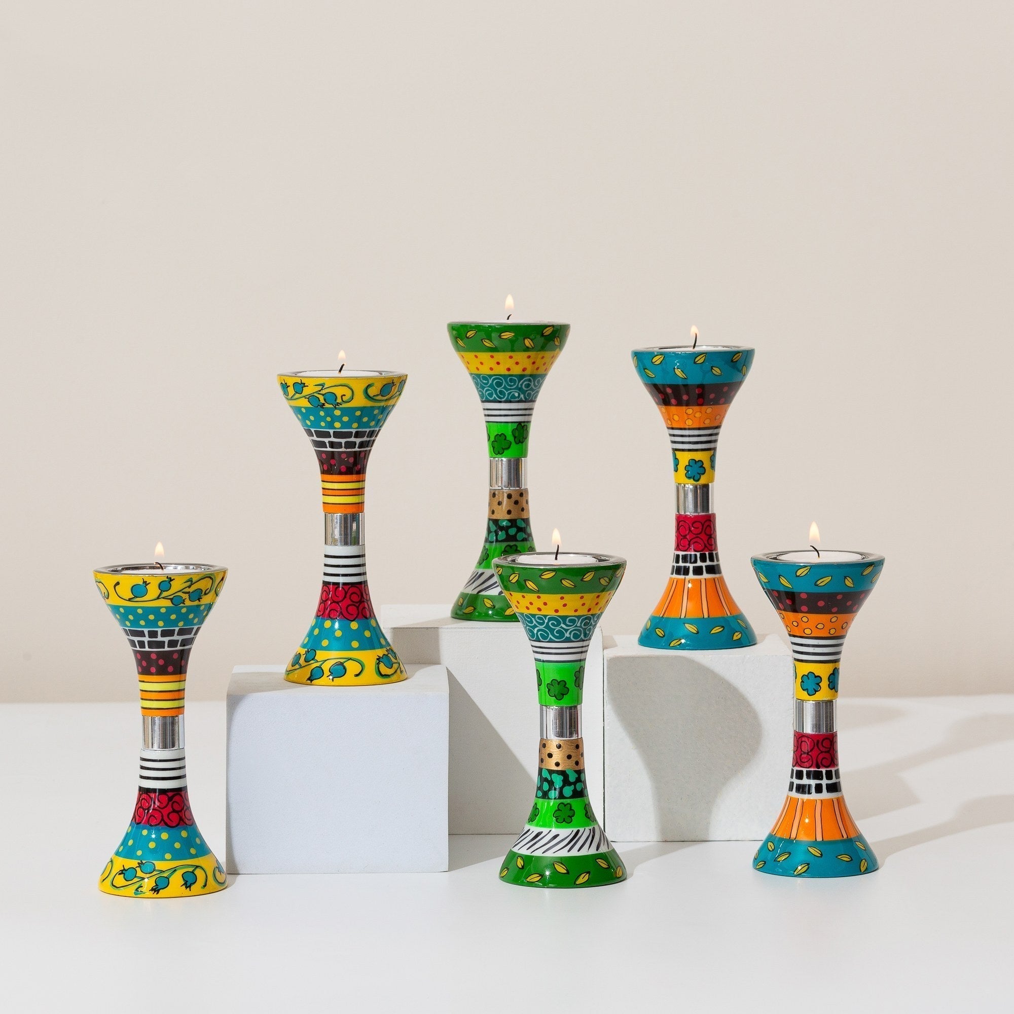 Handmade Judaica Candle Holder – Premium Short Series