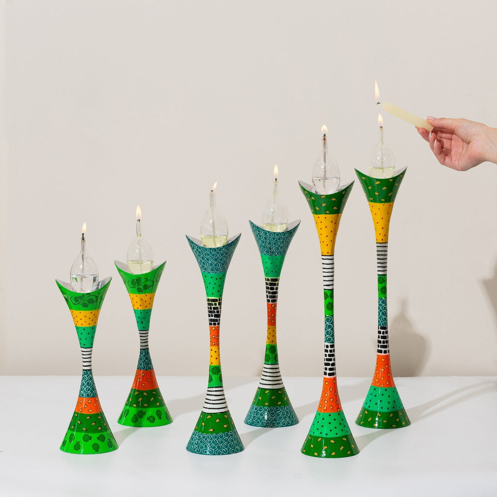 Stylish Shabbat Handmade Candle Holders – Premium Curved Series