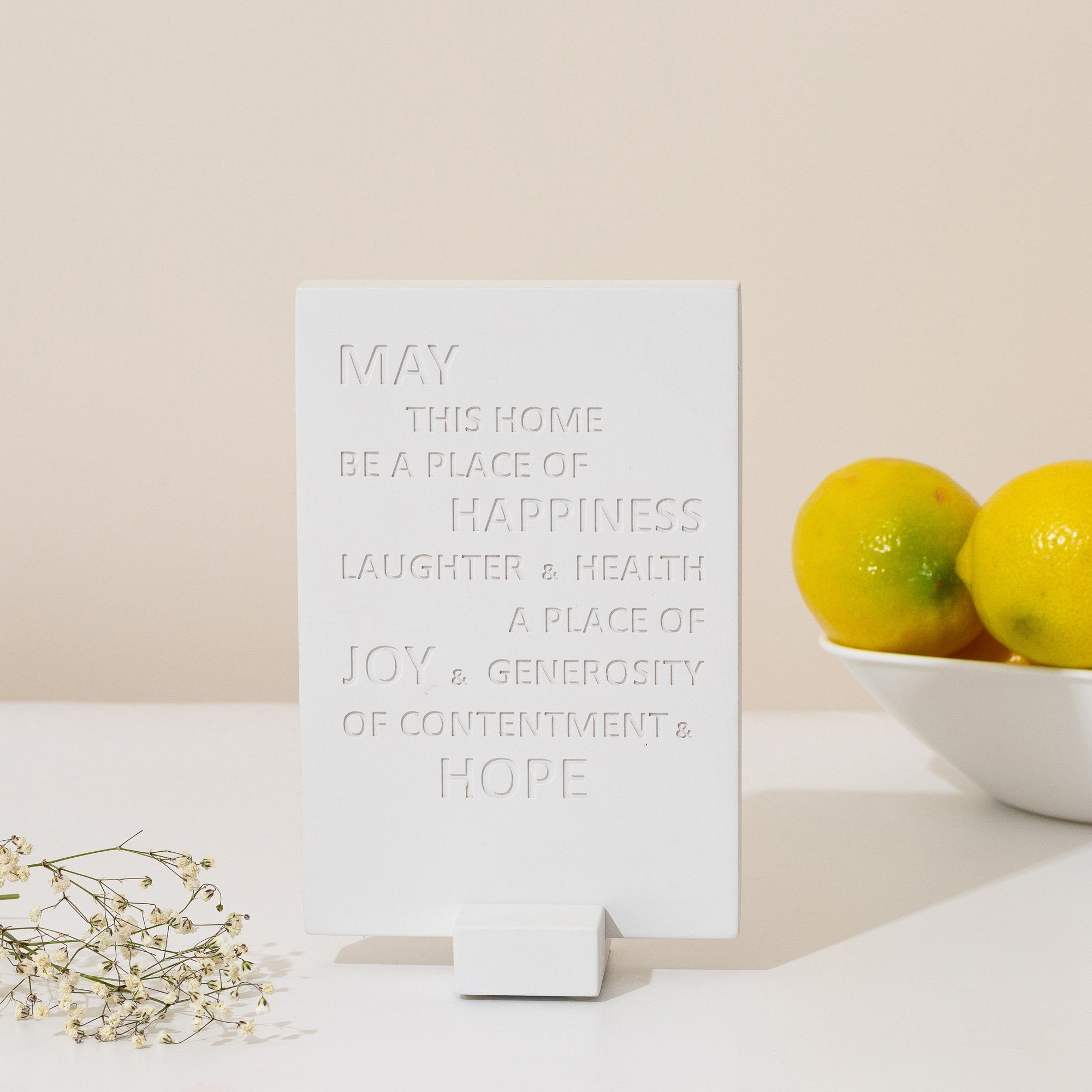 Elegant Home Blessing in English – Concrete Series