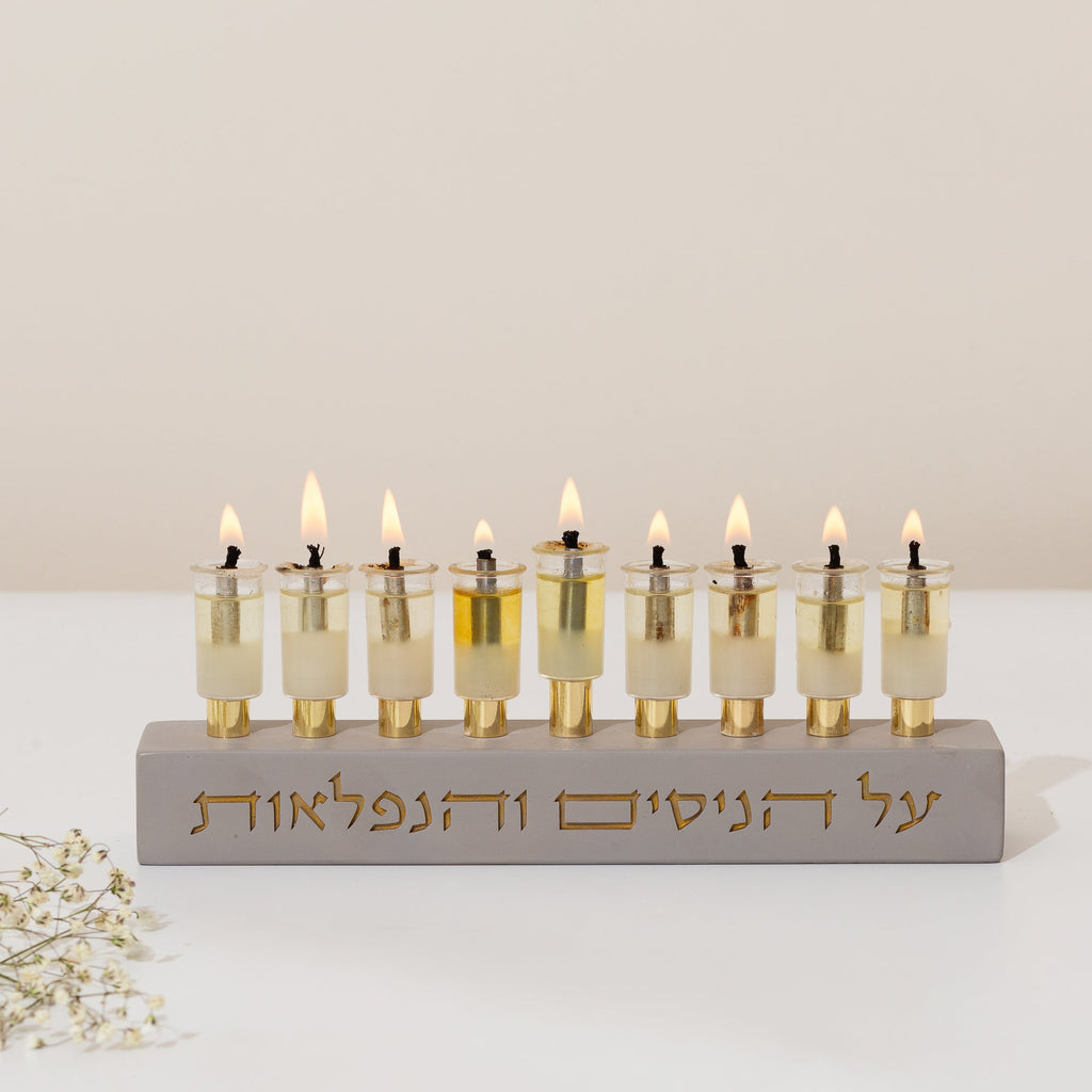 Stylish Concrete Hanukkah Design – The Miracle of Light Series