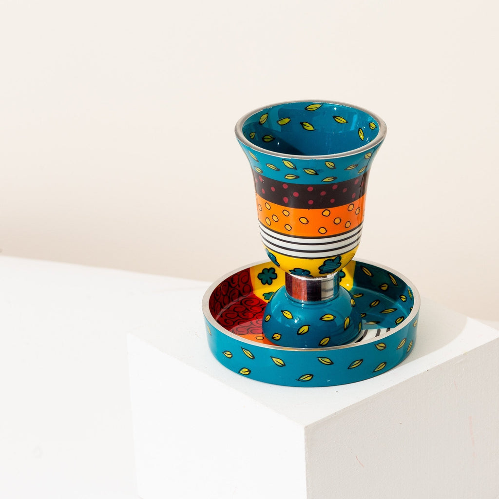 Premium Shabbat Kiddush Cup and Base – Premium Curved
