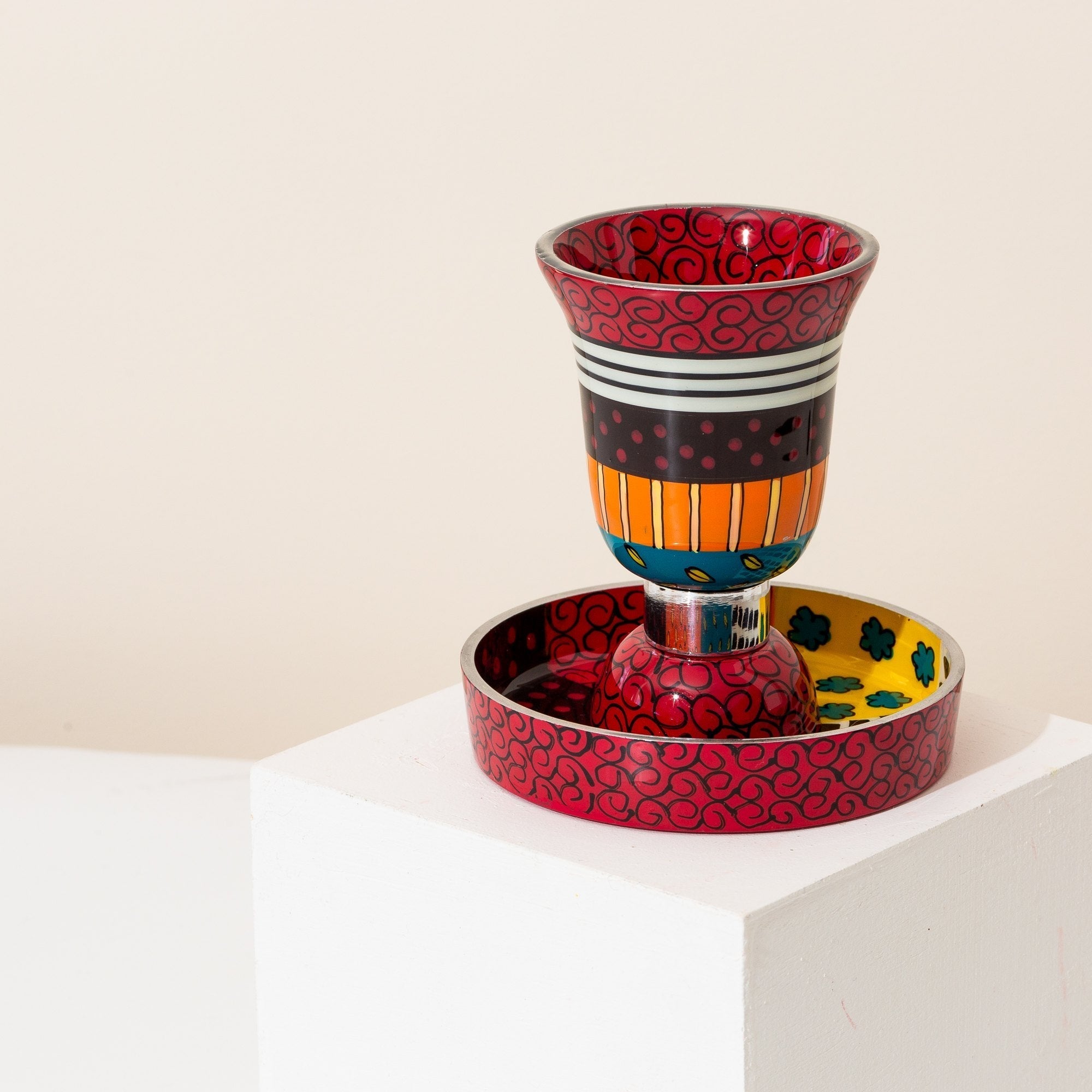 Handcrafted Luxury Kiddush Cup – Premium Curved