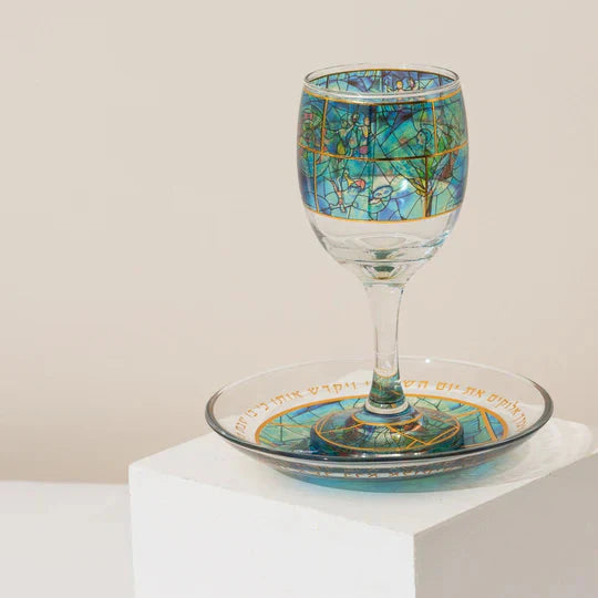 Luxurious and designed Judaica set - Chagall Blue Series
