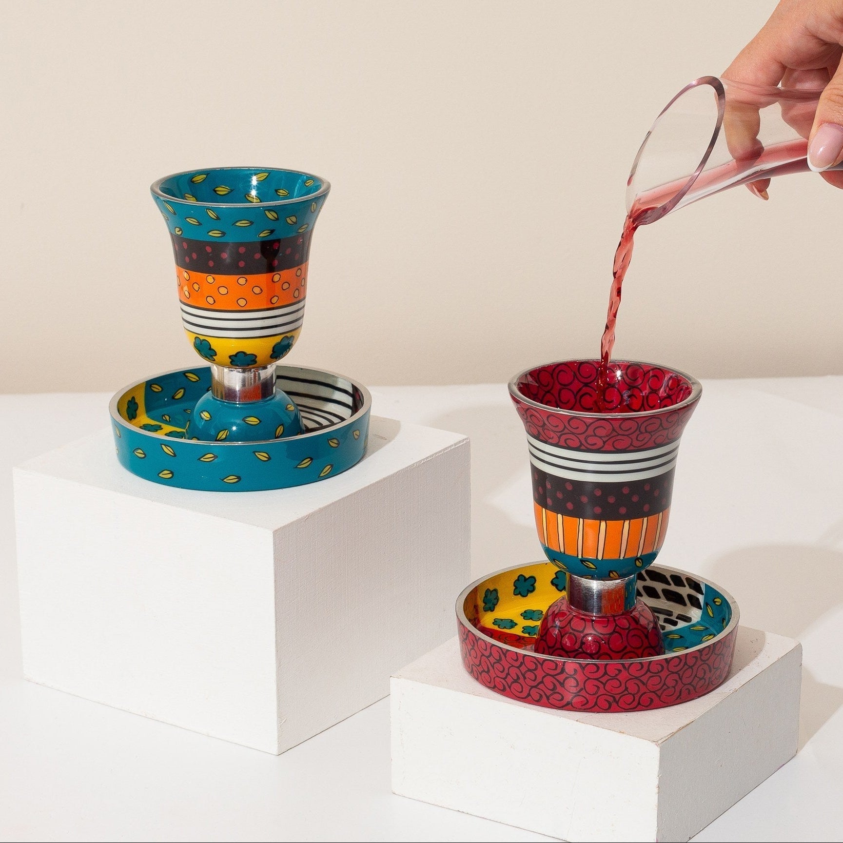 Handcrafted Luxury Kiddush Cup – Premium Curved