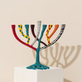 Colorful Handmade Stainless Steel Menorah – The Wild Tree Series