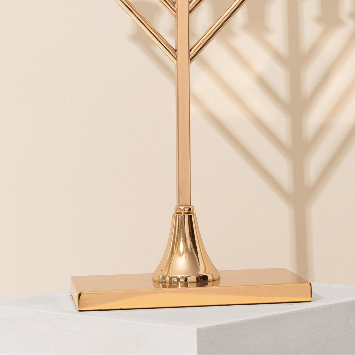 Elegant Gold-Plated Nickel Design for Hanukkah - Jerusalem Temple Series