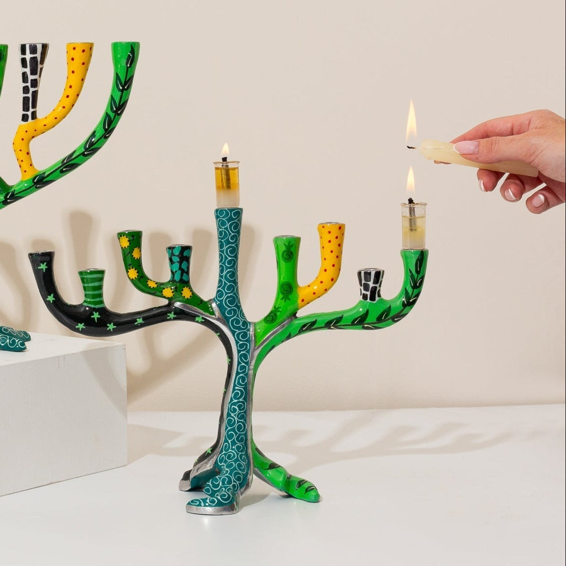 Decorative Stainless Steel Menorah – Safari Style Series