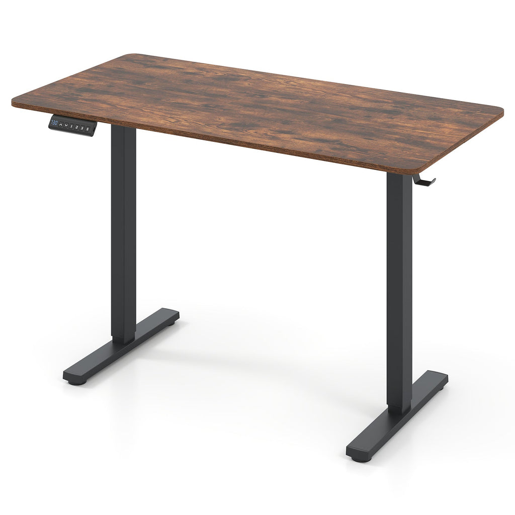 48 Inch x 24 Inch Ergonomic Electric Standing Desk with 3 Memory Settings for Home Office