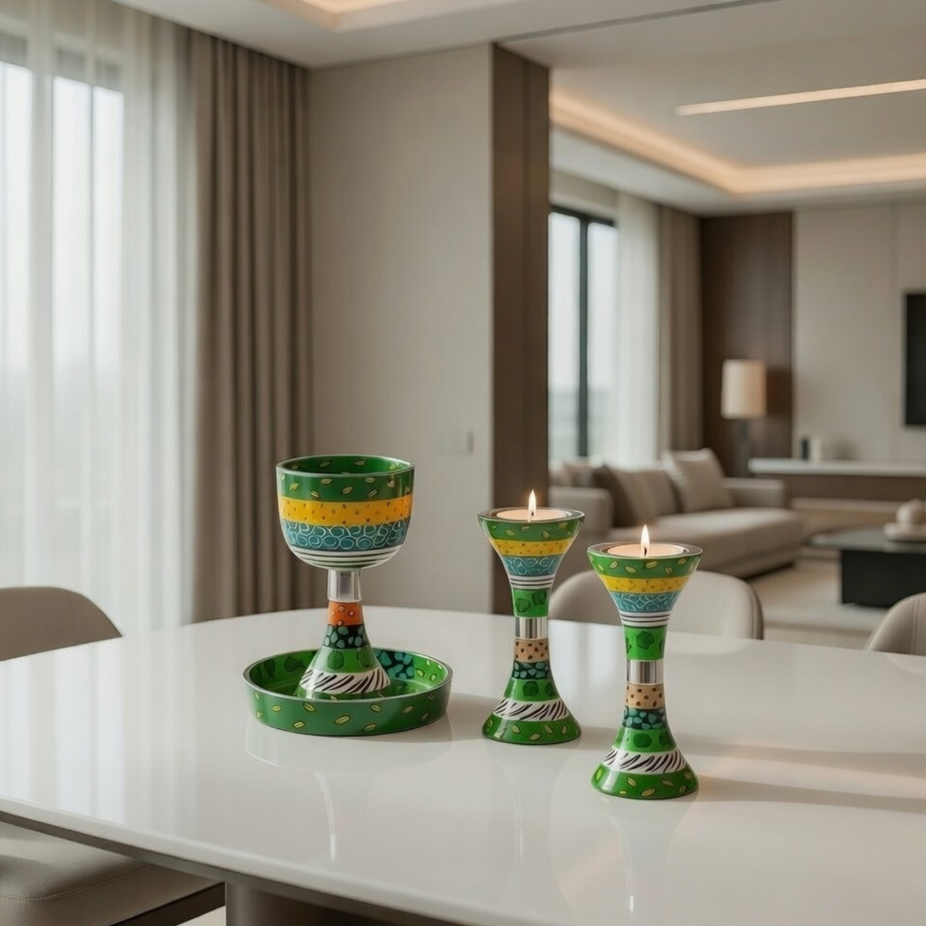 Unique Artistic Luxury Shabbat Set – Premium Shabbat Series