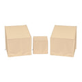 Patio Furniture Covers Waterproof Outdoor Conversation Covers for 3 Pieces Bistro Set-Beige
