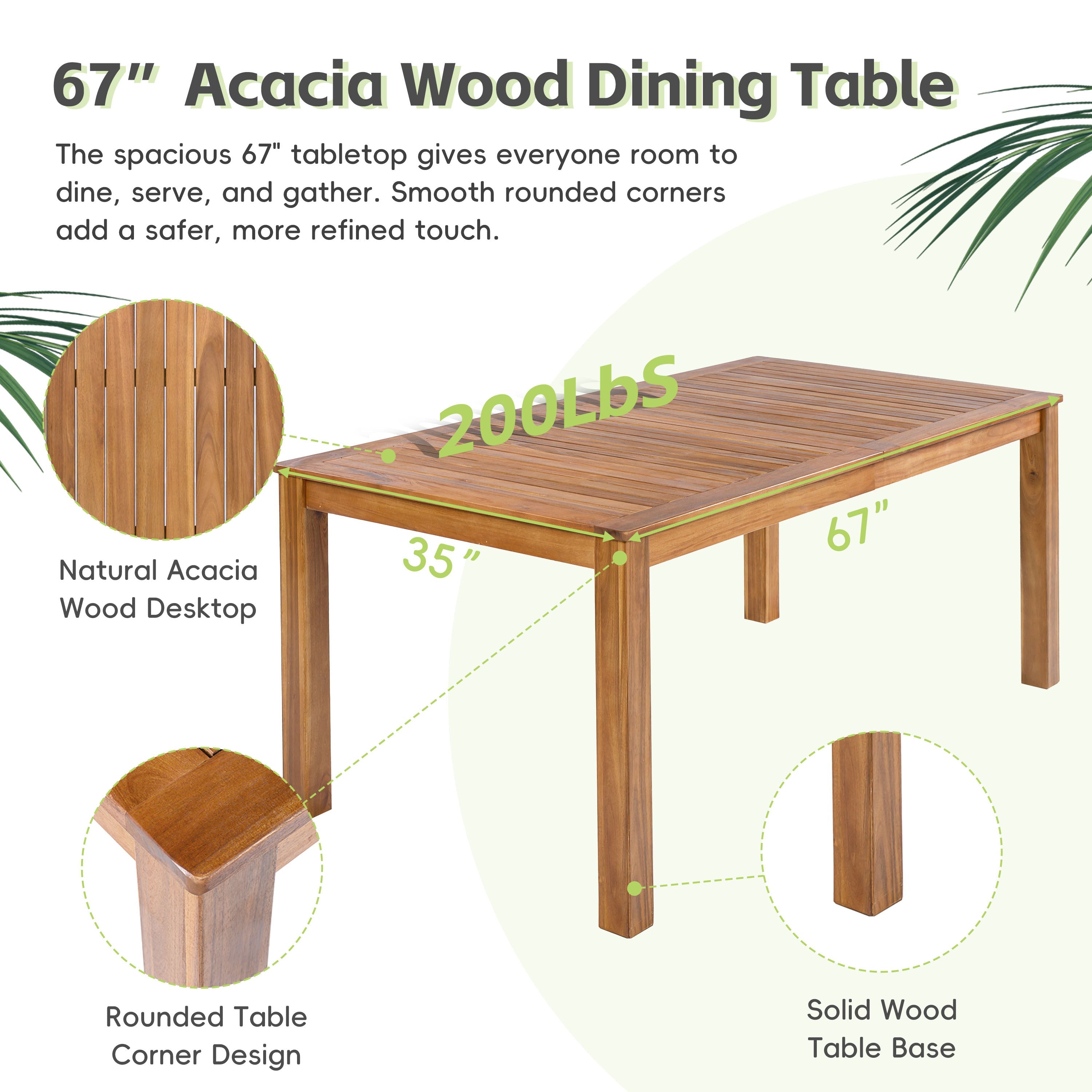 Outdoor Dining Set Acacia Wood PE Wicker Armchair 7 Piece Seats 6