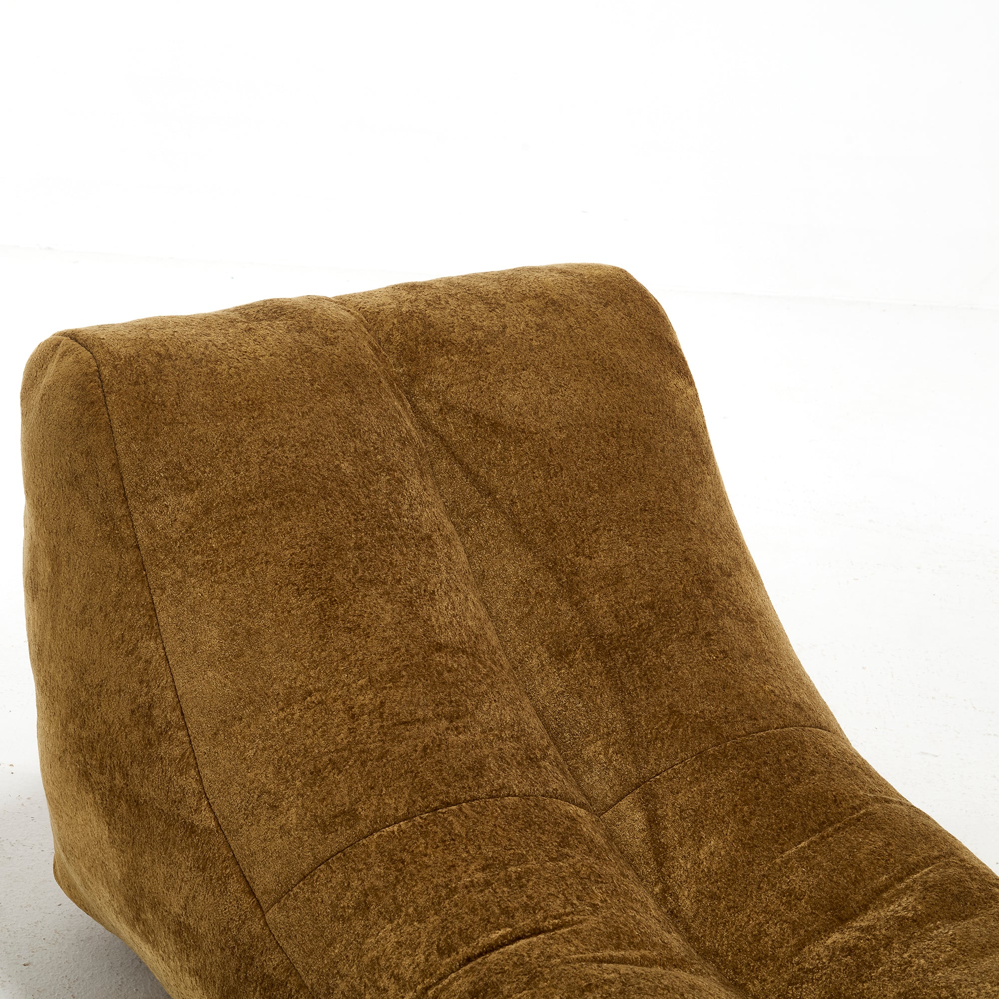 Bean Bag Sofa Chair Polyester Brown Foam Adult 59x30x23.6 In