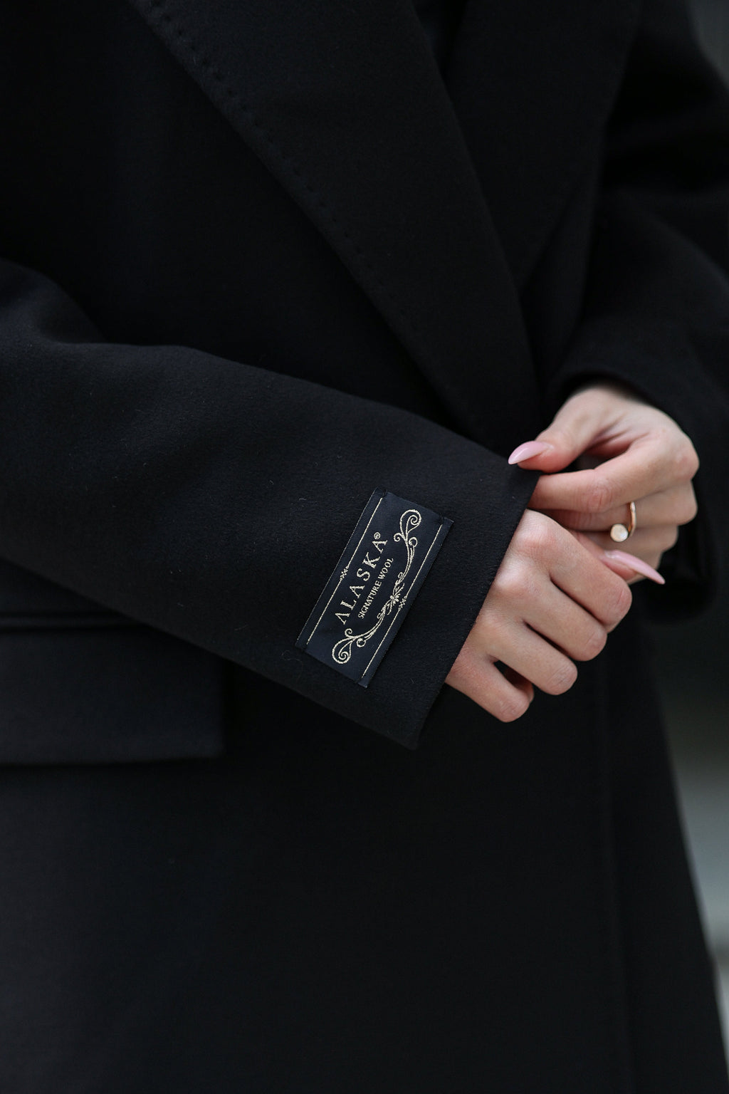 Andie Cashmere Wool Blend Blazer in Black