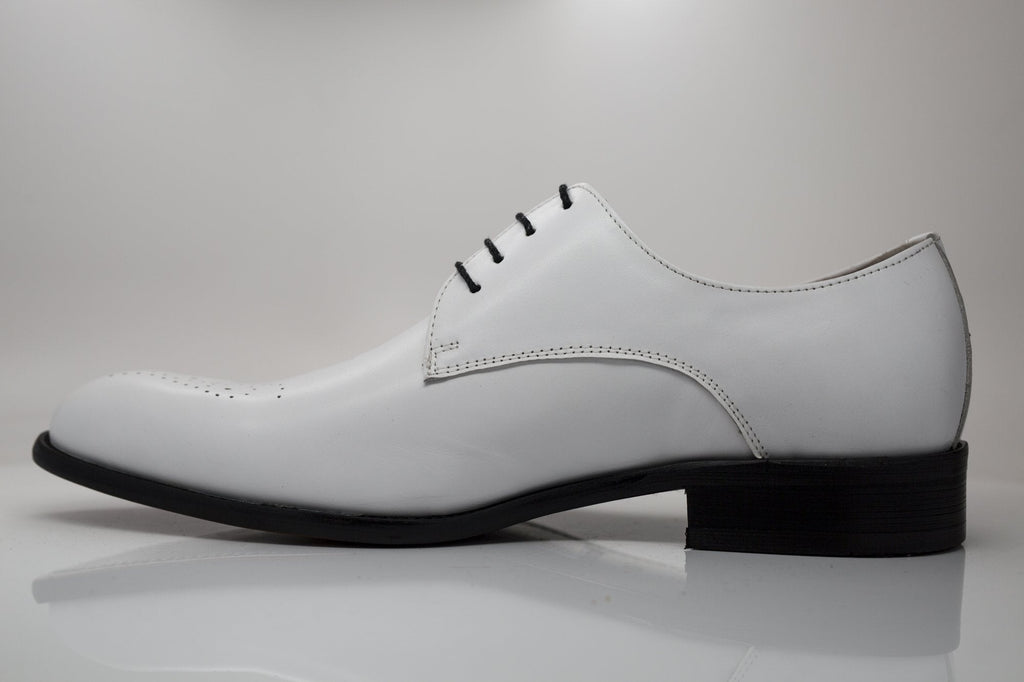 Calfskin Lace-Up Oxford White