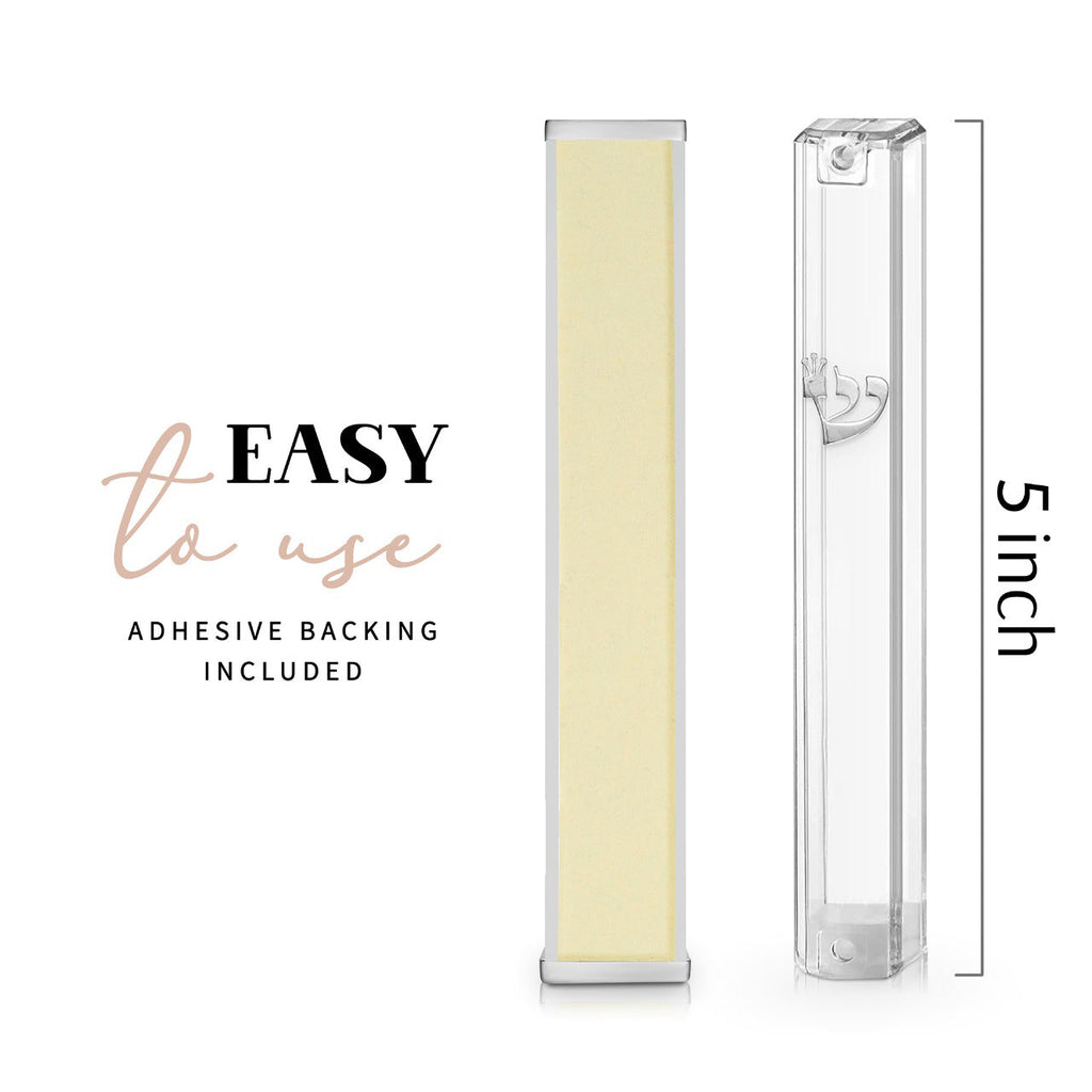 Mezuzah with Kosher Scroll – Transparent Minimalist Design with a Classic Touch