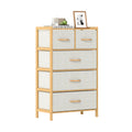5-Drawer Dresser with Top Shelf for Bedroom-Natural