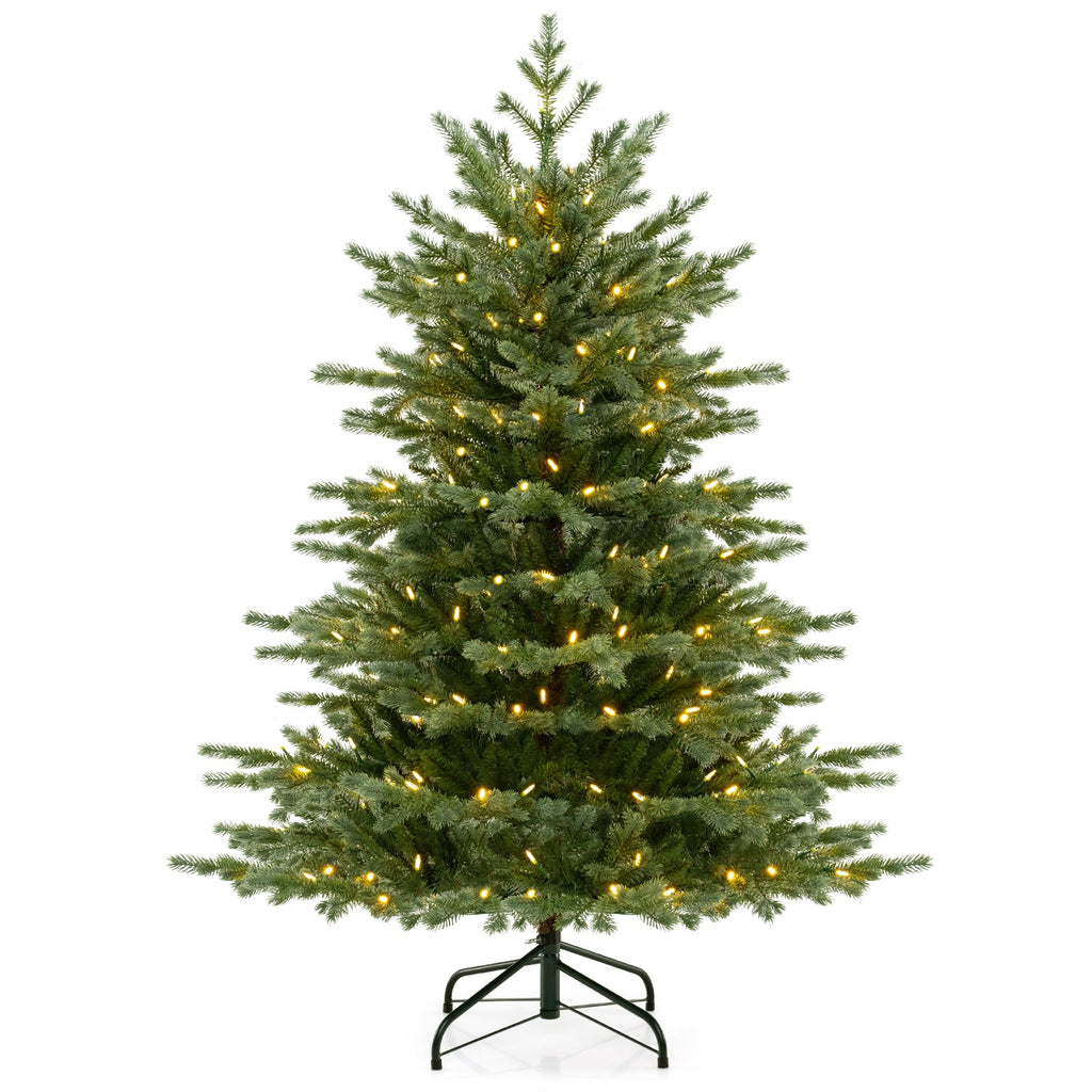 5/6/7 Feet Artificial Christmas Tree with 1426/2116/3156 Lush PVC and 200/300/400 Warm White LED Lights