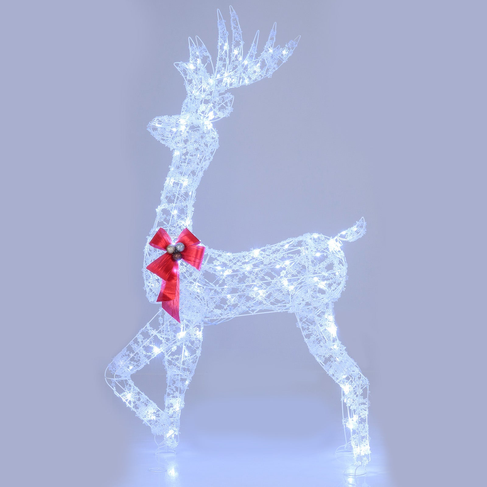 5 Feet Pre-Lit Christmas Reindeer with 100 LED Lights