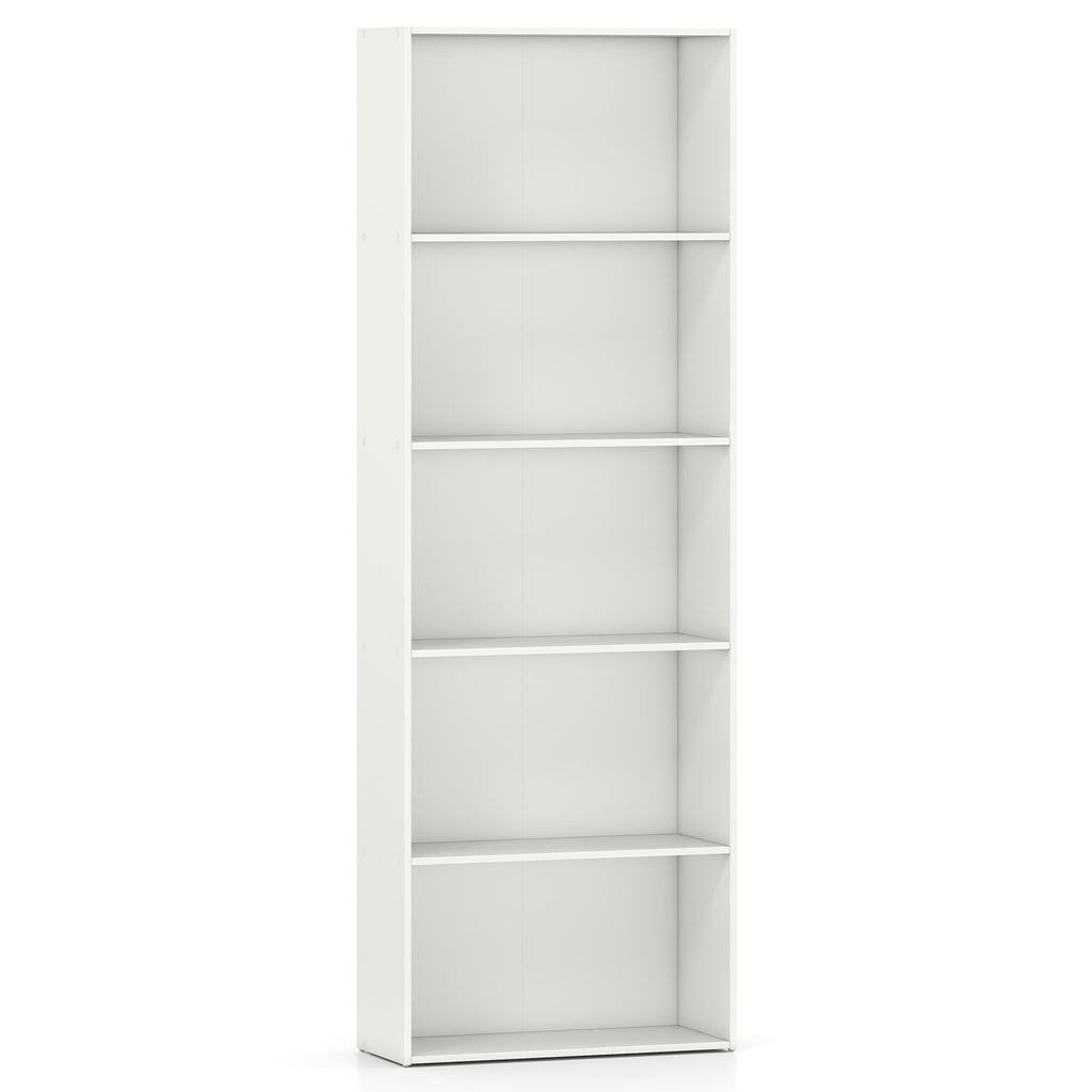 5-Shelf Storage Bookcase Modern Multi-Functional Display Cabinet