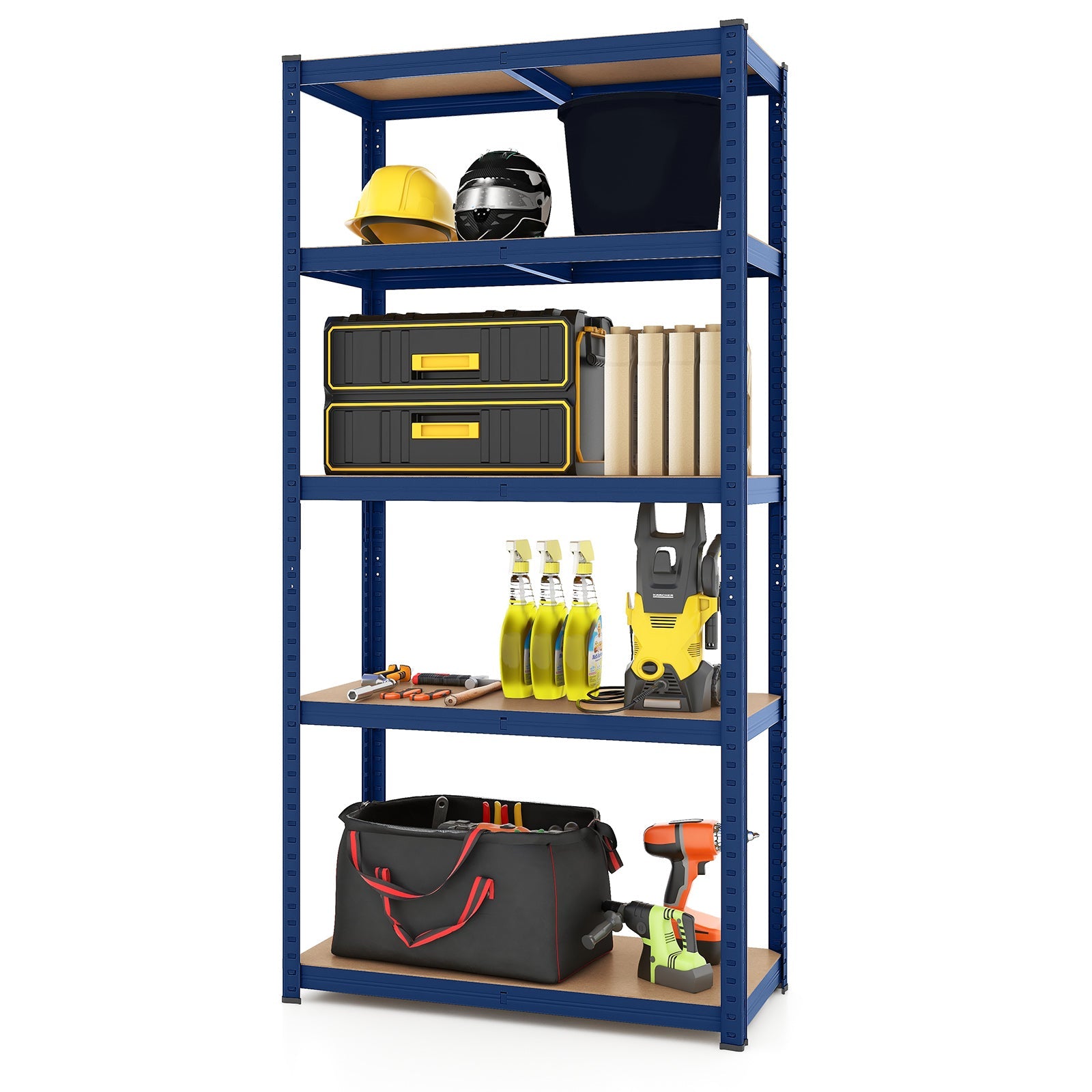 5-Tier Heavy Duty Metal Shelving Unit with 2000 LBS Total Load Capacity