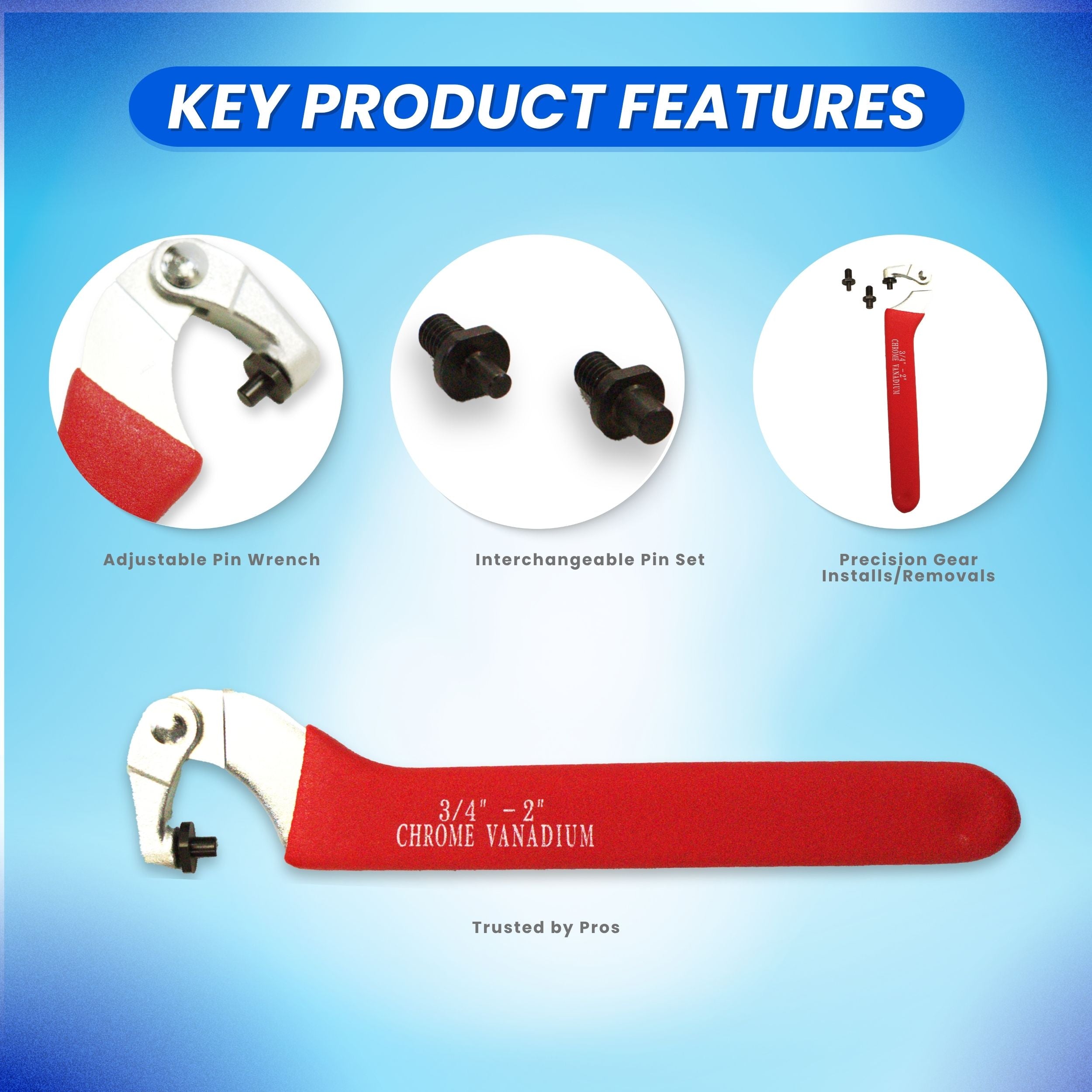 Scuba Diving Small Pin Adjustable Spanner Wrench
