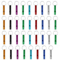 35Pcs Emergency Whistles Extra Loud Aluminum Alloy Whistle with Key Chain Ring for Camping Hiking Hunting Outdoor Sports Emergency Situations