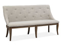 Roxbury Manor - Bench With Upholstered Seat and Back - Homestead Brown