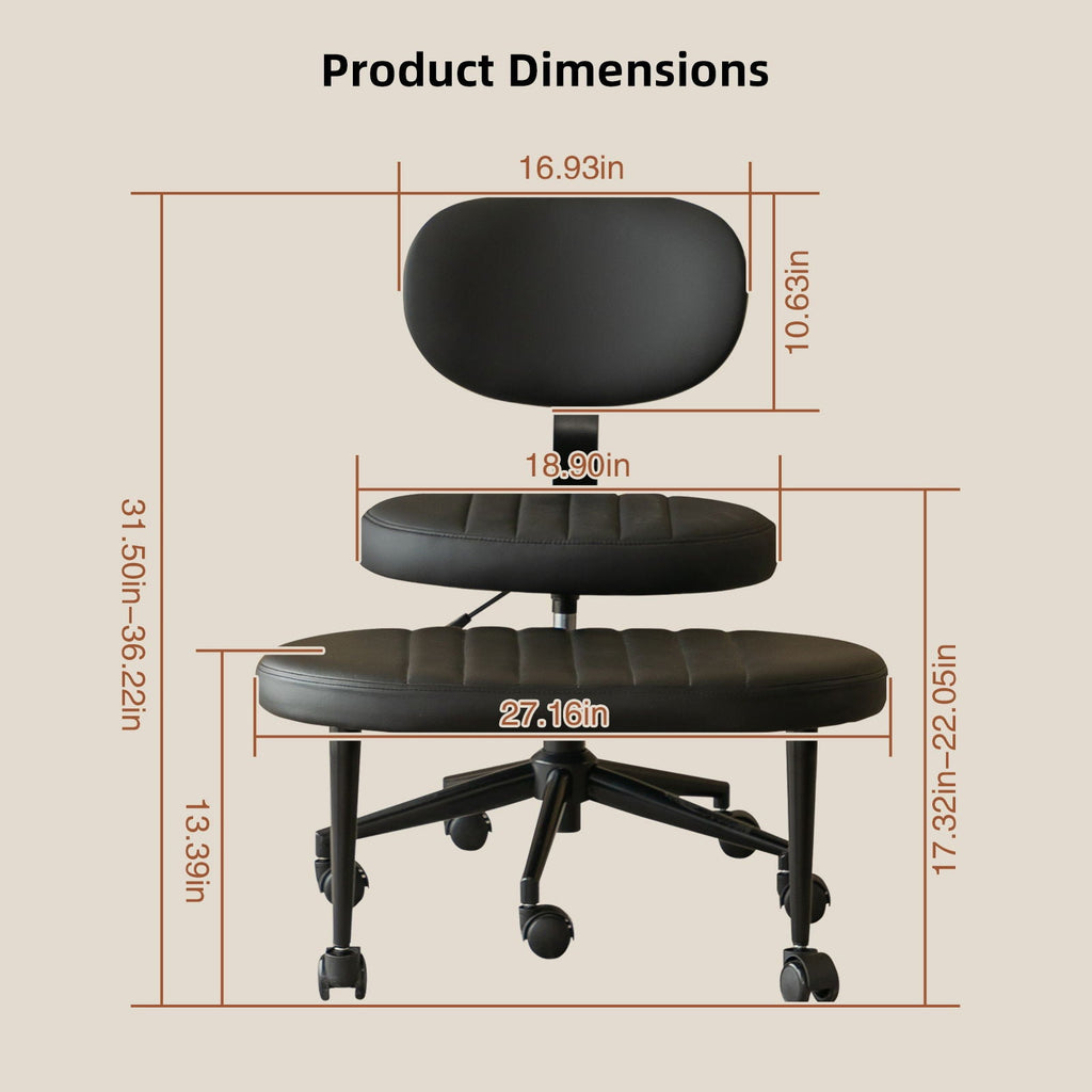 Ergonomic Cross Legged Office Chair With Back Support