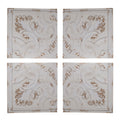 Distressed Wooden Square Wall Panels (Set of 4) - White