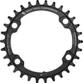 Wolf Tooth 96 BCD Chainring - 32t 96 Asymmetric BCD 4-Bolt Drop-Stop A For Shimano XT M8000 SLX M7000 Cranks BLK