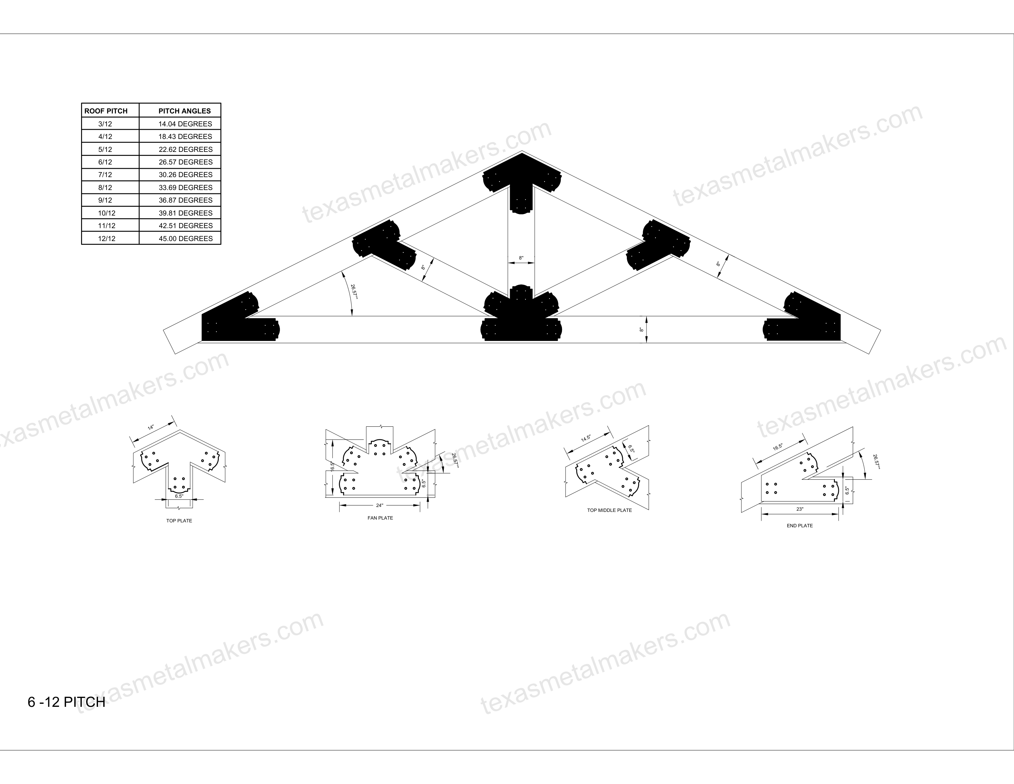 Decorative Design Timber Truss Brackets for 8x8 Posts, 8" Timber Truss Brackets, 8x8 Fan Bracket