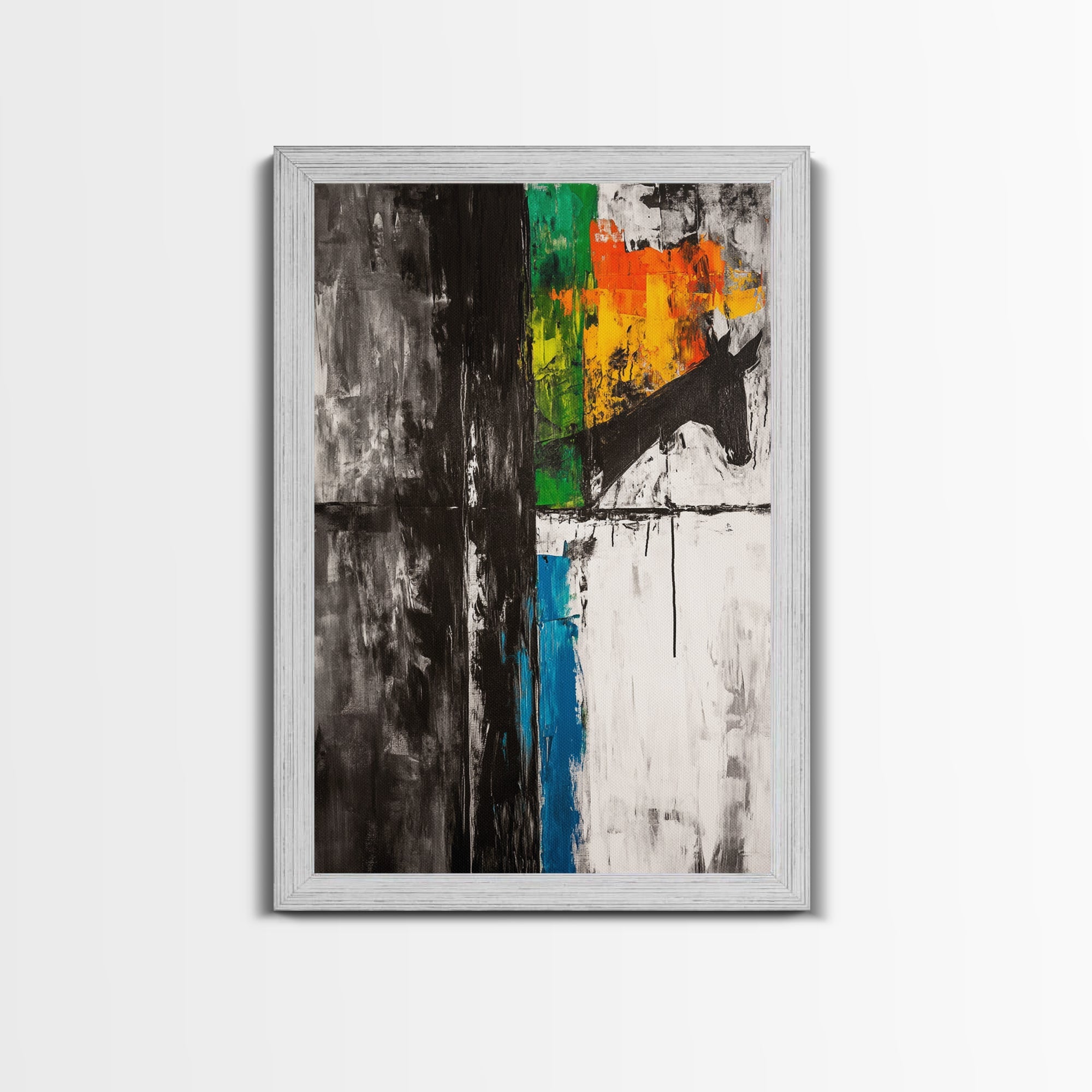 Abstract Horse, Bold Colors, Contemporary Art, Expressionist Painting, Canvas Print, Farmhouse Wall Art, Rustic Decor, Living Room Art