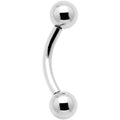 16G 5/16 Grade 23 Titanium 4mm Internally Threaded Eyebrow Ring