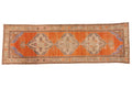 3.5x11 Vintage Distressed Oushak Rug Runner